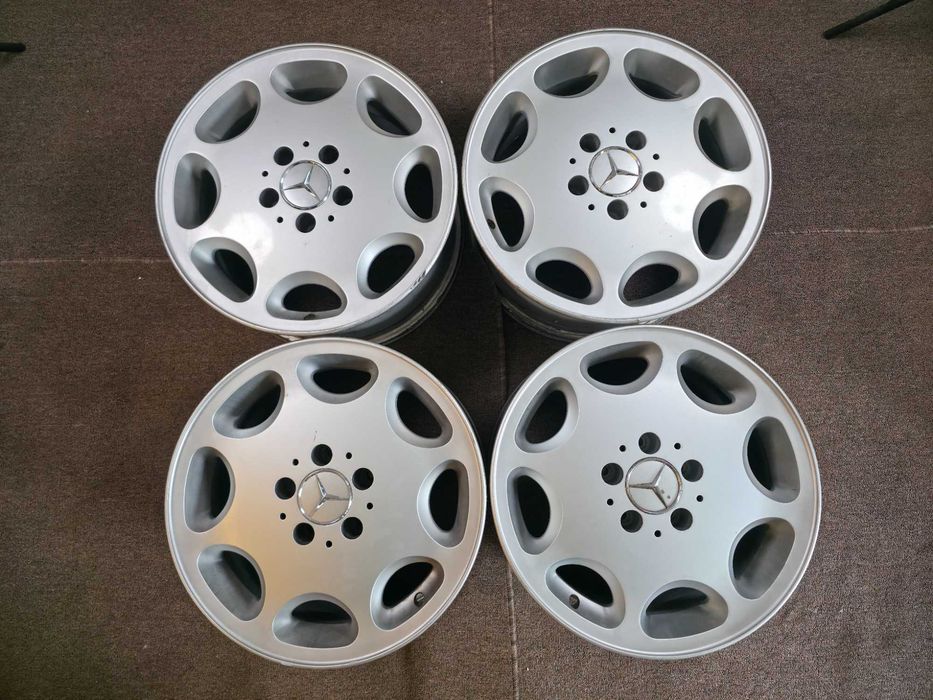 4 Jante Aliaj 5x112 16'' 8J ET 34 - OEM Mercedes E-Class W124 / Mercedes SL 129R - Retro Style - Impecabile