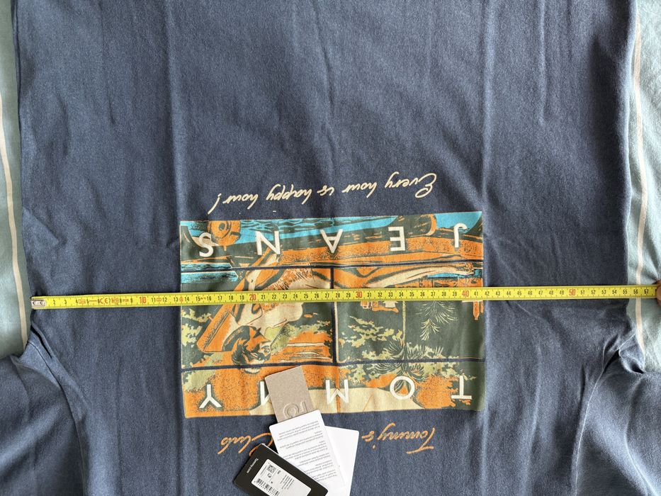 Tommy Jeans tricou unisex bleumarin model beach club marimea M nou