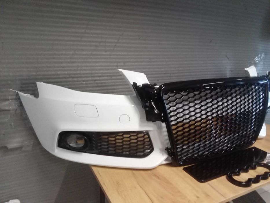 Pachet bara fata+grile rs look Audi A4 B8 ALB LY9C 2007-2011