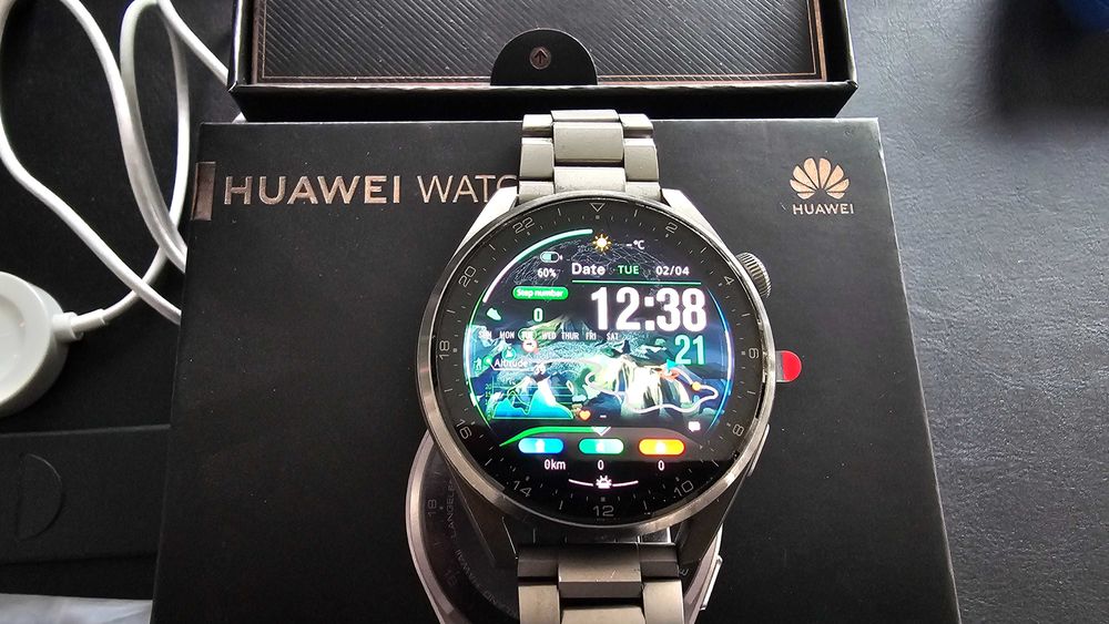 Ceas smart Huawei Watch 3 pro Elite Titanium pachet complet + acte