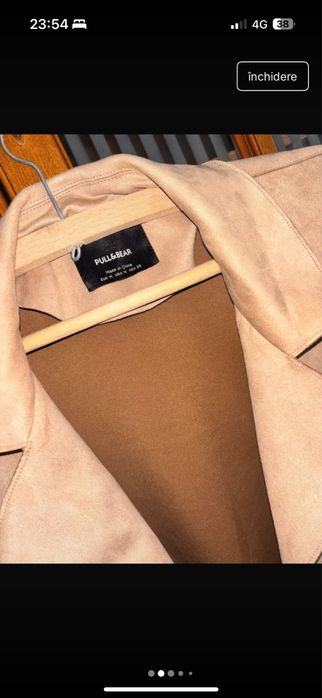 Sacou catifea crem Pull & Bear M | perfect toamnă