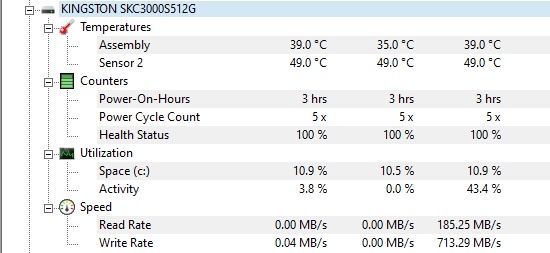 SSD M.2 Kingston KC3000S 512gb с радиатором