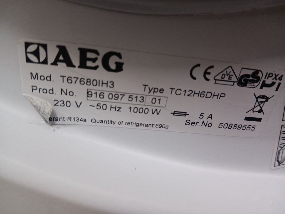 Сушилна с термо помпа Аег AEG Protex Plus 8кг A+++ 2 години гаранция!