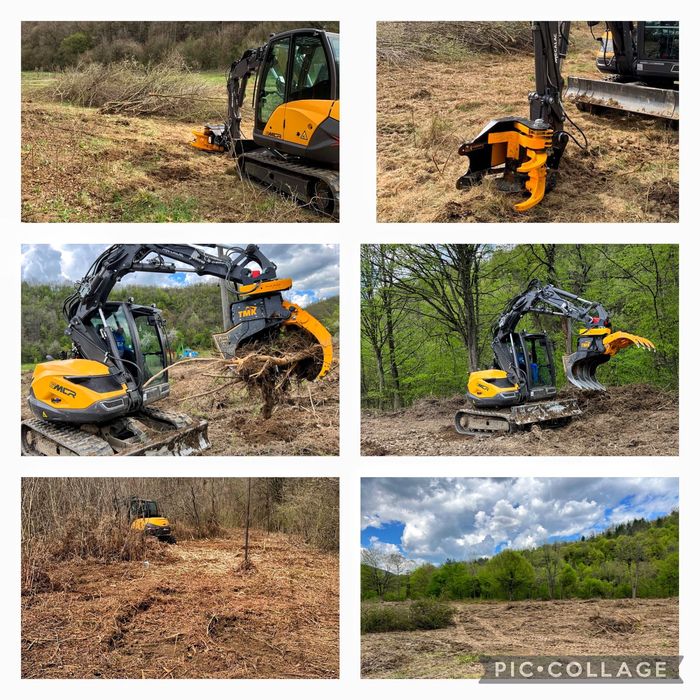 Почистване на имоти с верижен багер