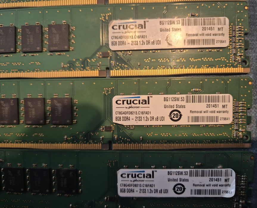6 placute Crucial 8GB Ddr4 netestate