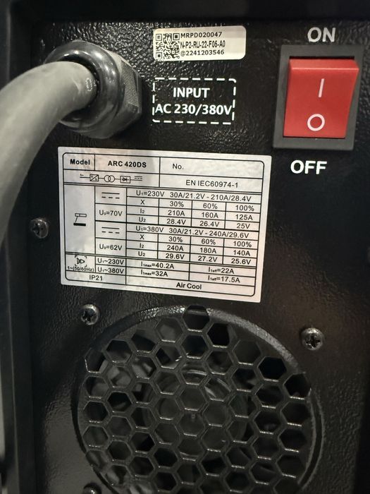 Сварочный аппарат “RILAND”ARC 420DC.  220-380v эл.дуговая сварка