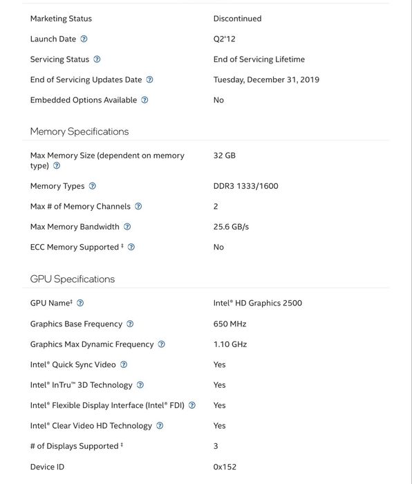 Intel core i5 3450