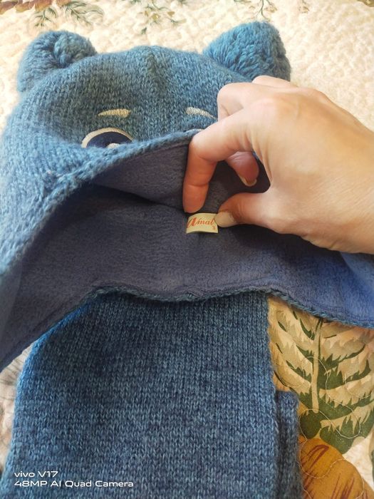 Шапочка на мальчика 2-4 годика