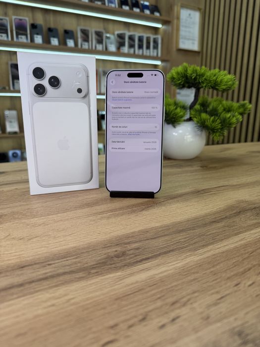 ‼️iPhone 17 Pro Max 256Gb Silver - Sanatate bat.100%- Garantie 24 luni