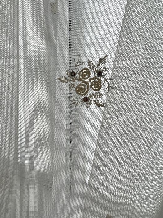 Тюли для кухни в белом цвете