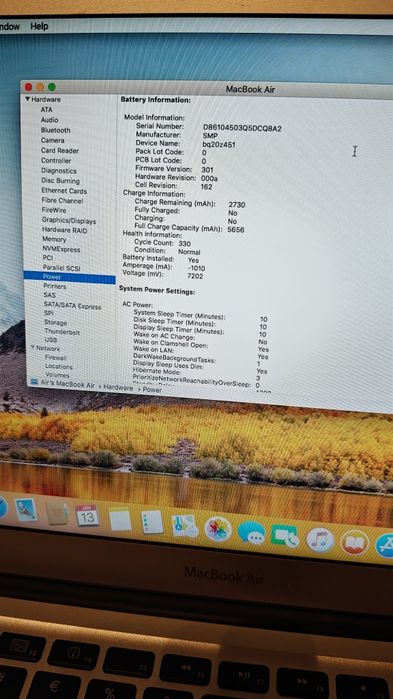 Macbook Air 13" Late 2010 core2duo, 4GB ram, 128 SSD stare excelentă