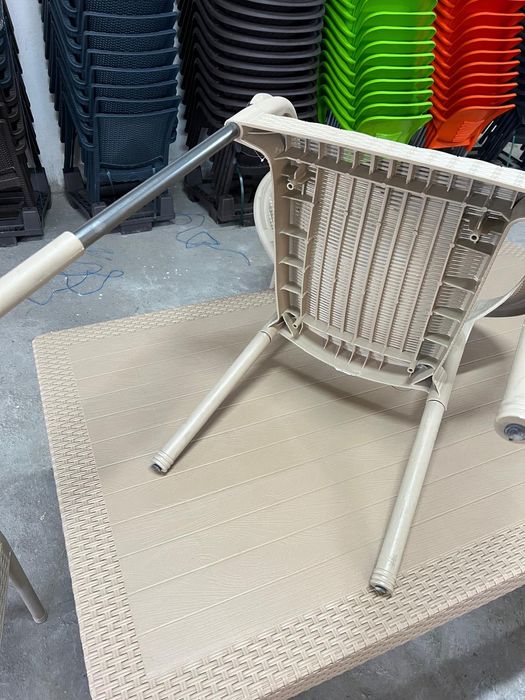 Супер здрав Градински комплект с6 стола и маса 90/150см