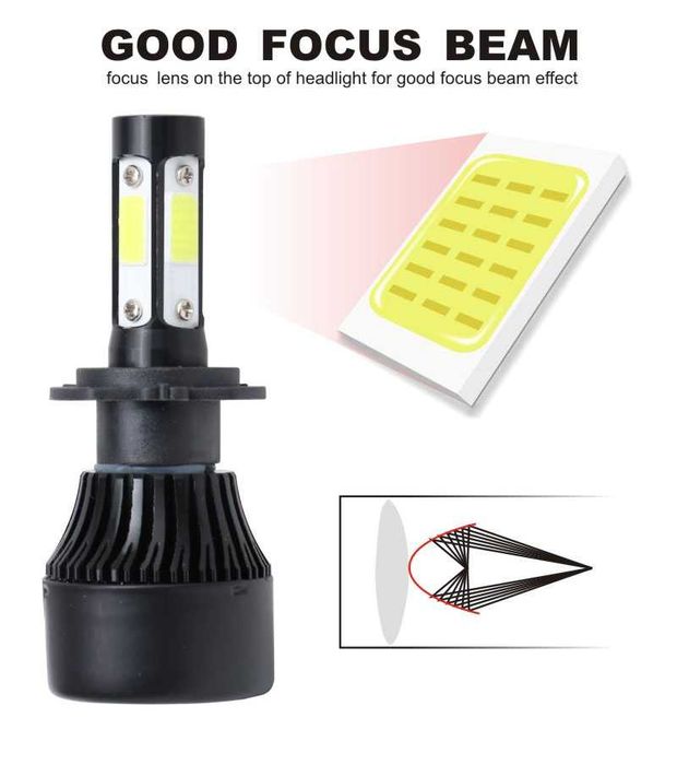 4 ДИОДА H4 H7 H1 HB3 HB4 LED Автомобилни Крушки 100W 20000LM