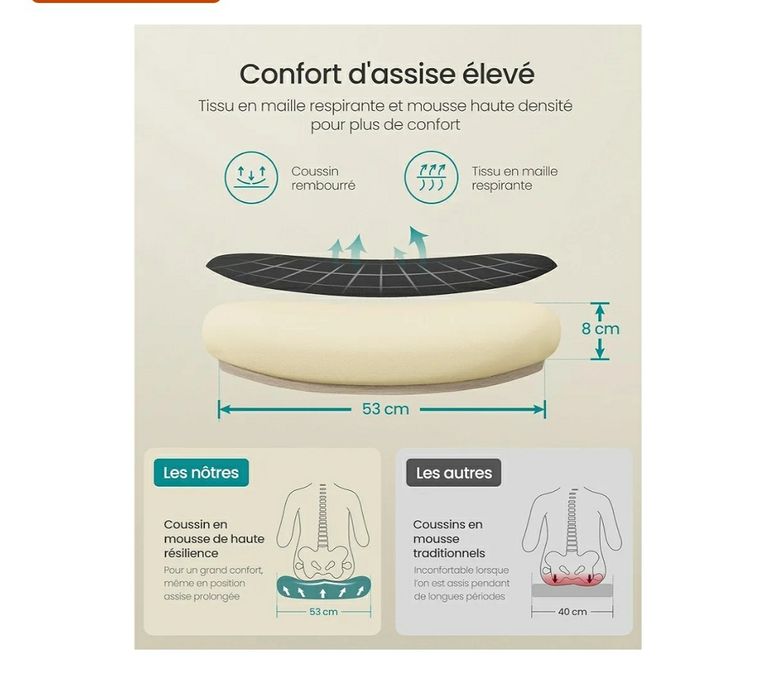Scaun de birou ergonomic, songmics
