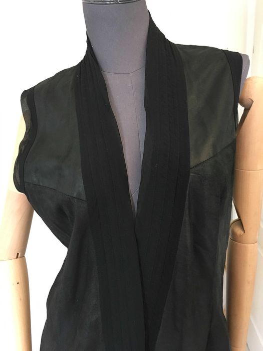 Jet Set елегантен елек естествена кожа S