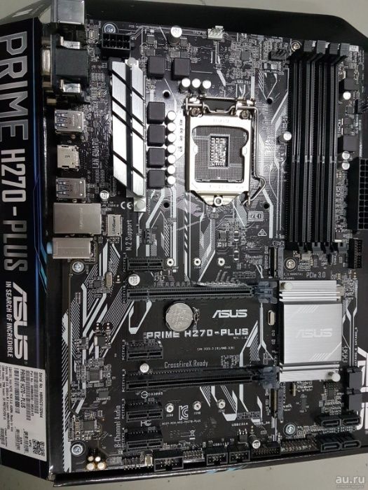 Материнская плата +проц+озу в сборе. ASUS prime h270 plus.DDR4