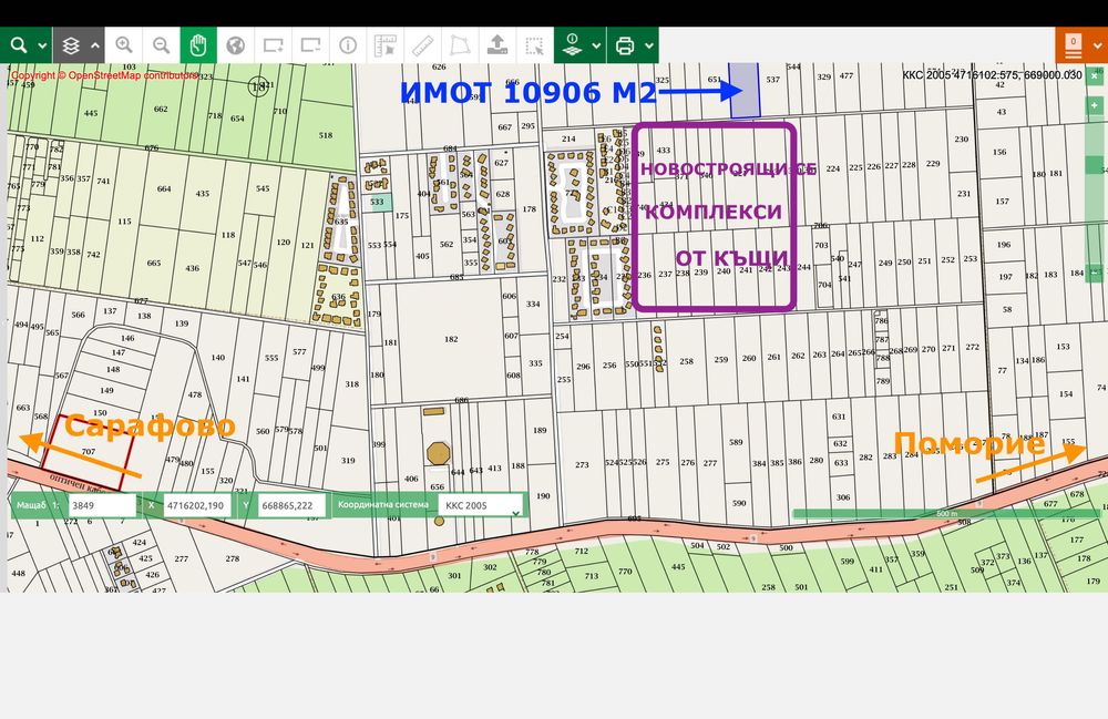 Продава се Парцел в Поморие - 10906 кв.м за 49 €/кв.м - Снимка #9