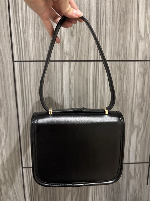 Комплект черна чанта Zara и черни обувки с ток  Paolo Botticelli 37н