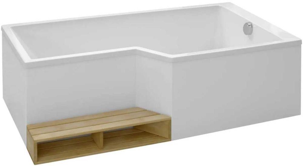 Асиметрична акрилна вана bain-douche 170×90/70 см  Jacob Delafon NÉO