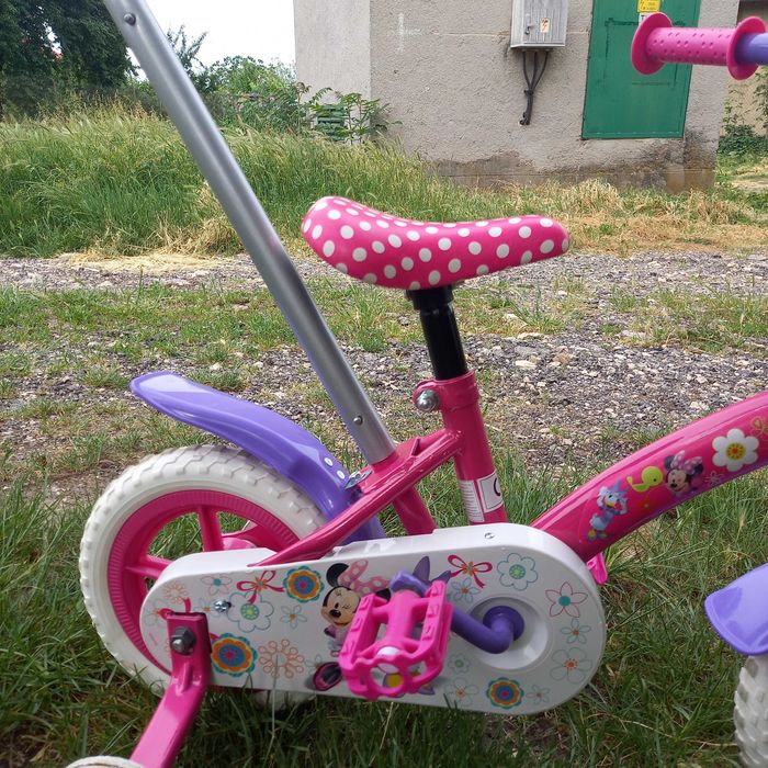 Детски велосипед с родителски контрол Мини Маус 10"