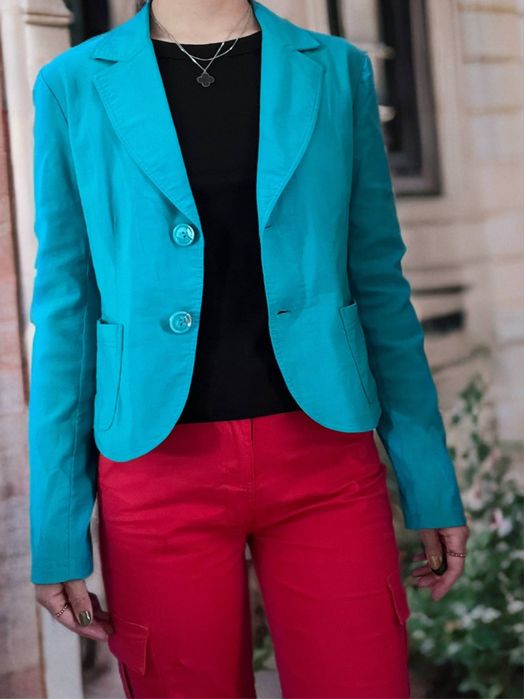 Пиджак бирюзовый