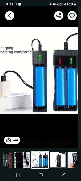 Încărcător baterii 2 sloturi usb nou