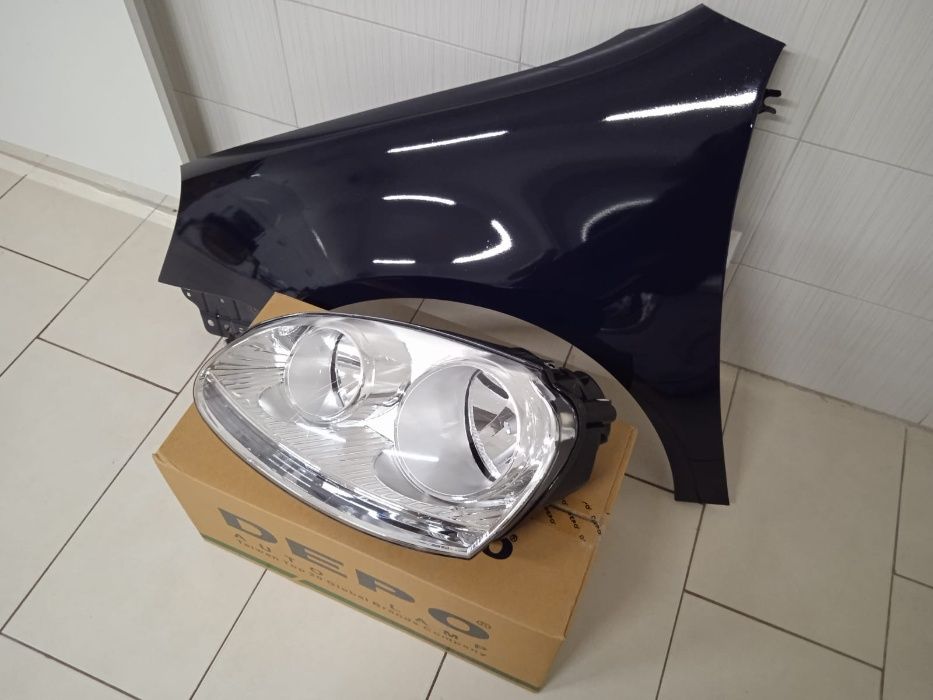 Pachet Aripa + Far Stanga VW Golf 5 V 2004-2008 LA5G Albastru