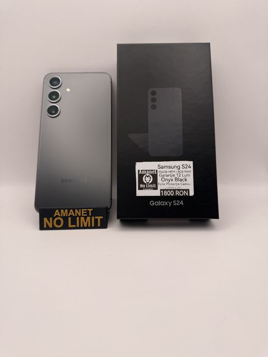 Samsung S24 256GB Black Ca Nou Garantie si Factura 1an , AMANET NO LIMIT.