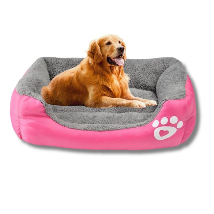 Легло за голямо куче с лапичка ХХЛ розов