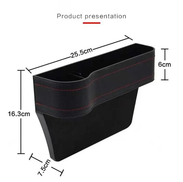 Органайзер- Поставка за чаши и телефон кожено покрит за Кола А-3600