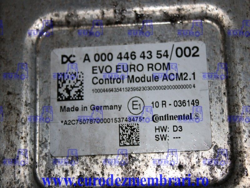 calculator catalizator acm 2.1 mercedes actros mp4 a0004464354