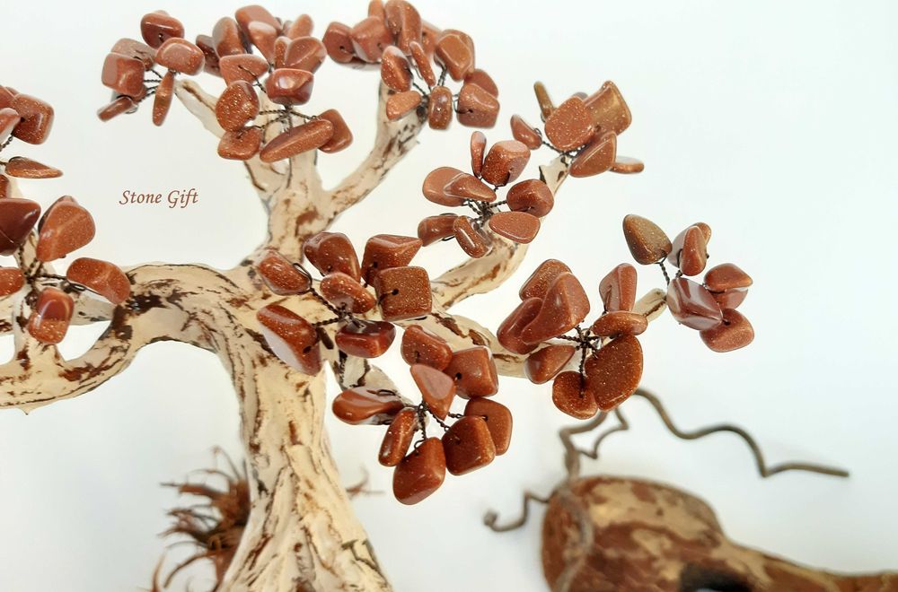 Дърво Слънчев Камък, Подарък Годишнина, Подарък Зодия, Бижу Подарък