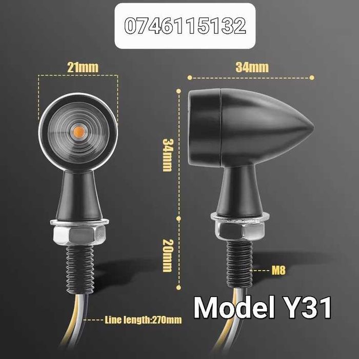 SEMNALIZARI LED-ALUMINIU-Motocicleta Atv Moto Cross Scuter Chopper-Y31