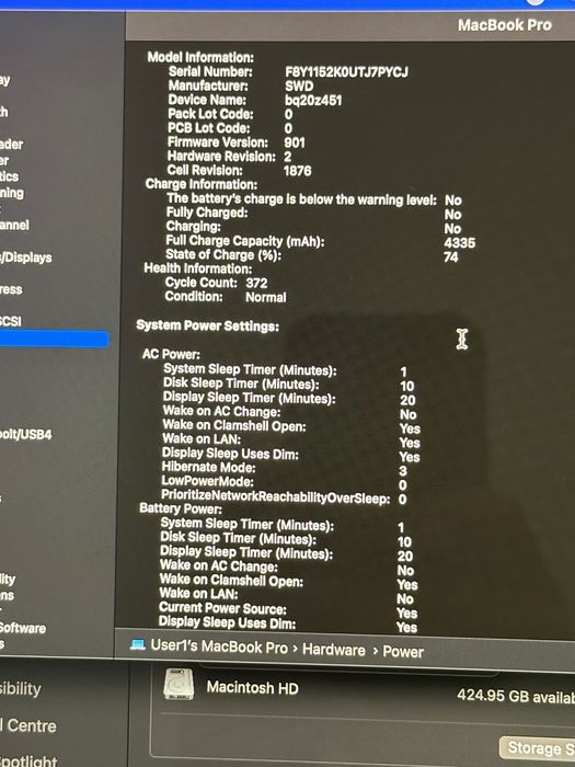 Apple MacBook Pro 13 (2020) i7 , 16GB , 1TB ssd