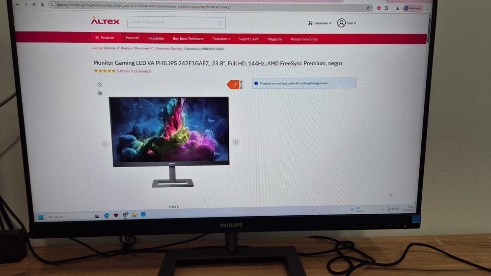 Monitor Gaming LED Philips 23.8" 144 hz
