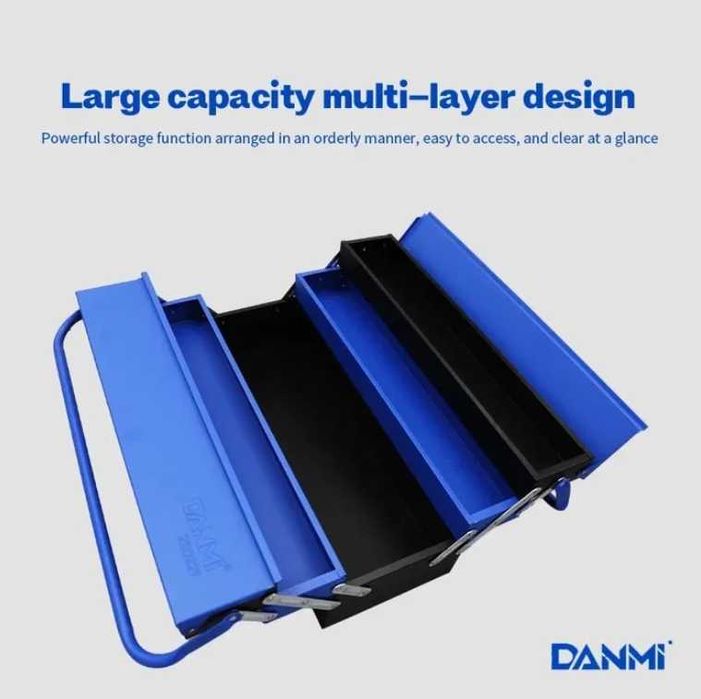 Метален куфар за инструменти 3 реда 58 см