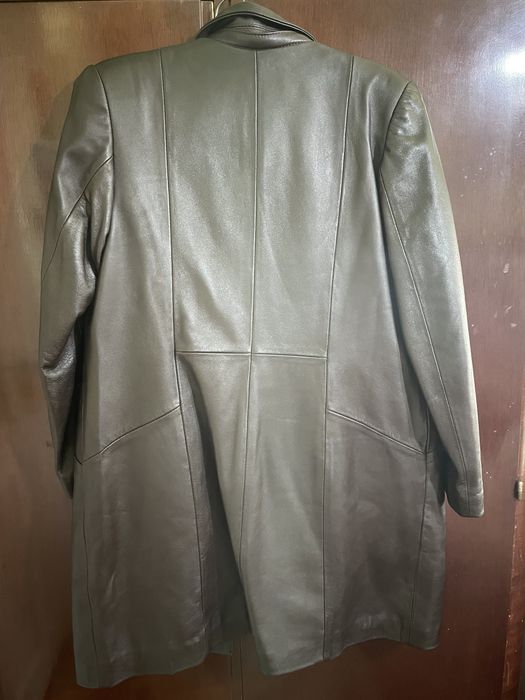 Haina de piele, marimea 54, maro