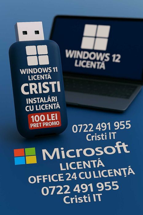 Instalare WINDOWS 11*10 Imprimanta OFFICE2024 la domiciliul clientului