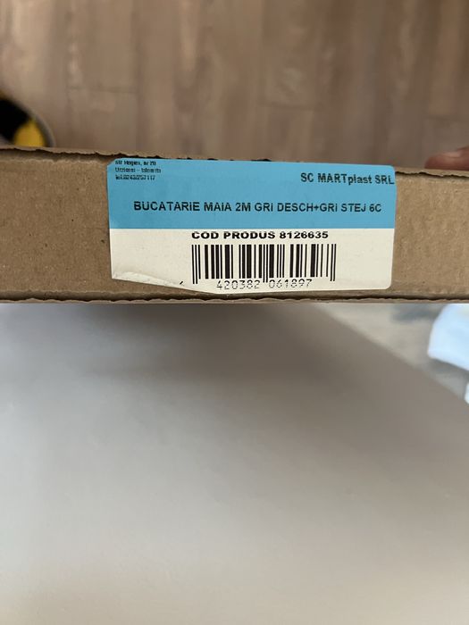 Blat alb bucatarie 120cm