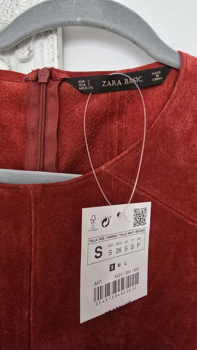 Rochie piele naturala intoarsa 100%