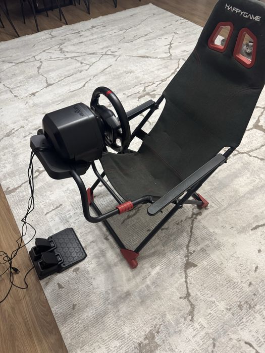 Руль Thrustmaster t128 и кок пит Happygame