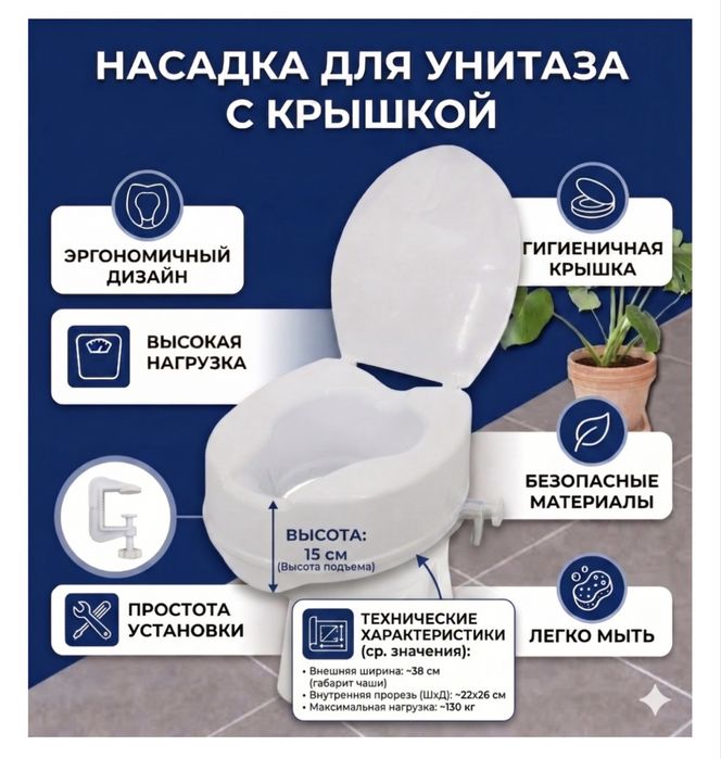 Насадка для унитаза с крышкой