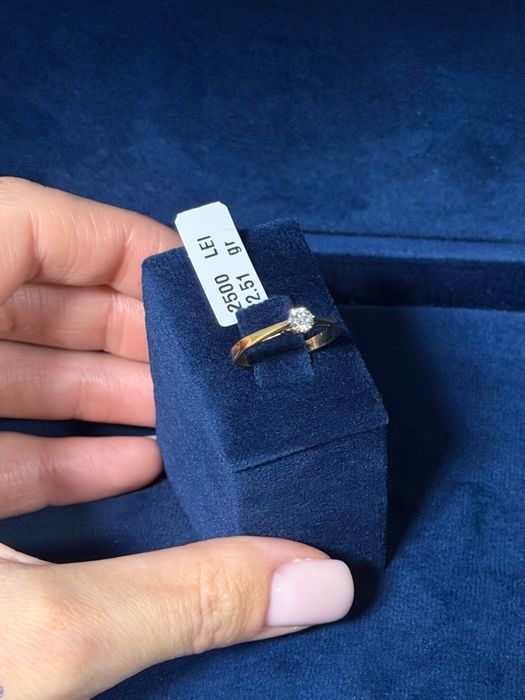 Inel aur 18K 2.51gr diamant