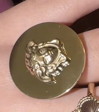 Set lant+inel+cercei versace placa cu ajr 14 k otel inoxidabil