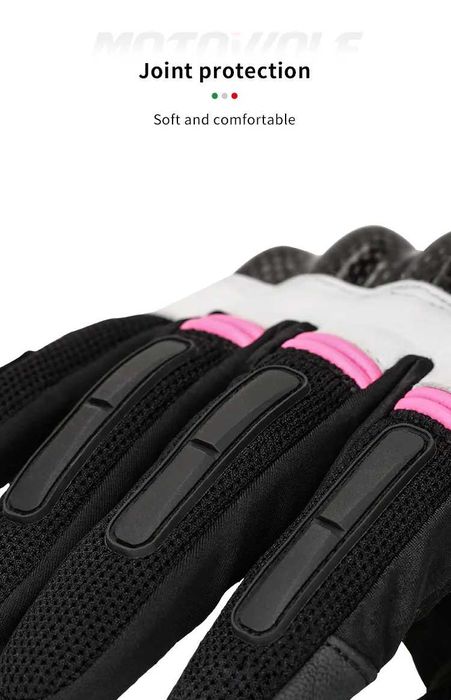 Manusi Moto pentru Femei  protectie articulatii degete touchscreen