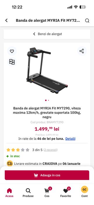 Vand banda de alergat myri my7290