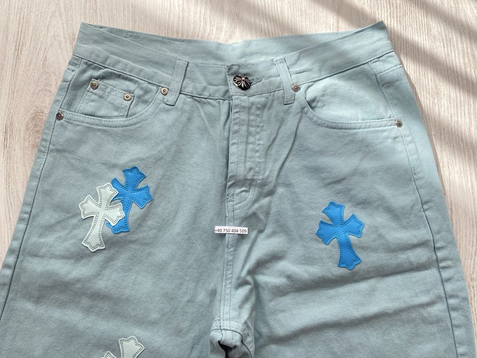 Blugi Chrome Hearts 34 / L - Albastru Deschis