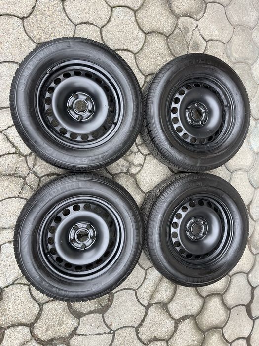 Jante otel 5x112mm, anvelope iarna 215/65 R16 VW Tiguan, Audi Q3, Seat