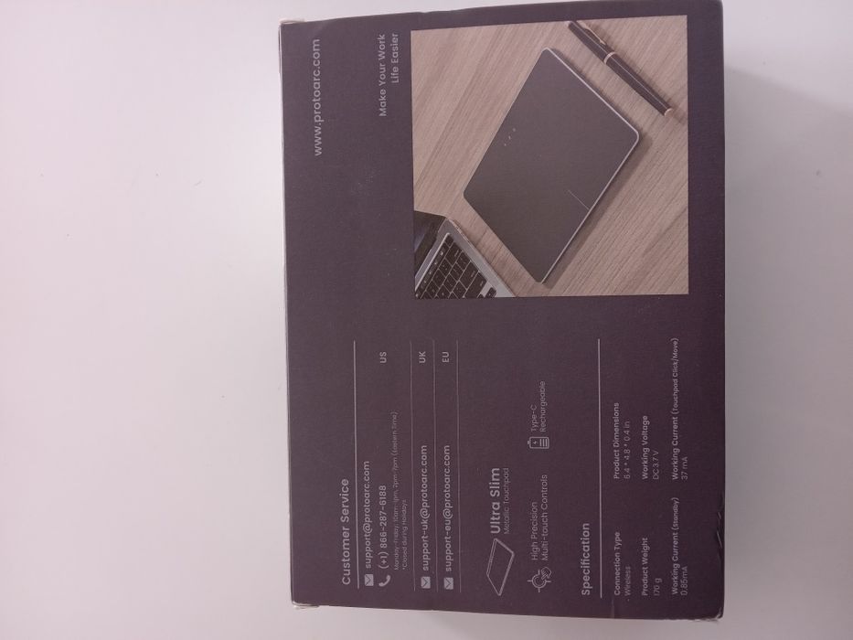 Безжичен тъчпад ProtoArc T1 Plus за Windows | Мултитъч жестове,