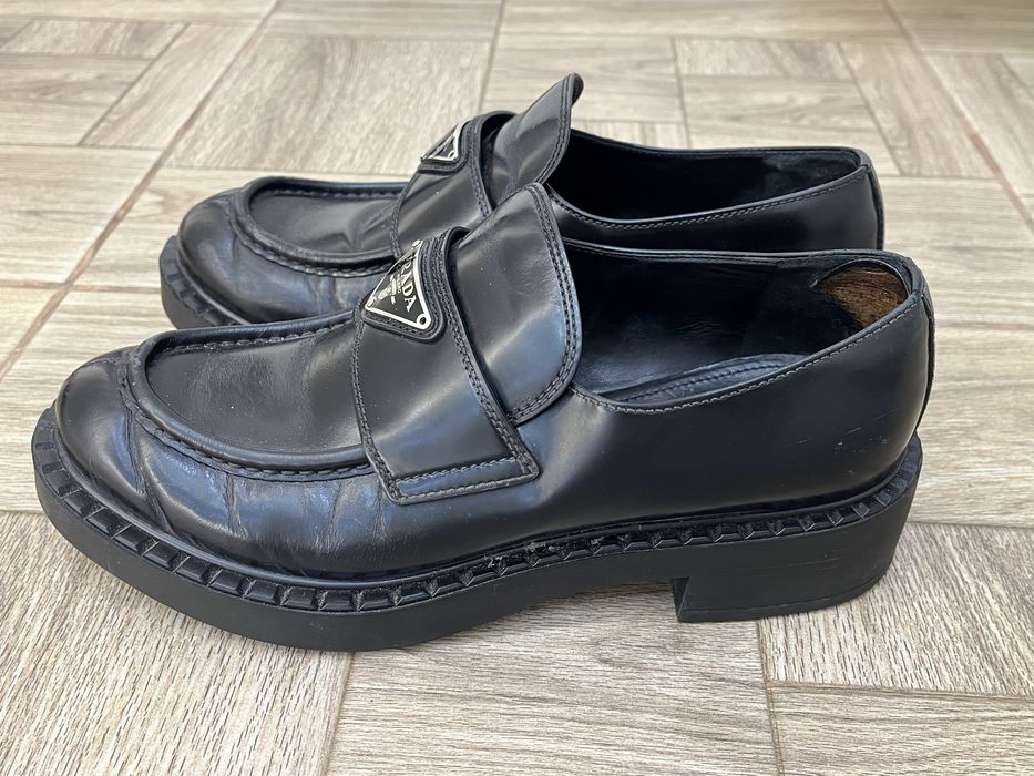 Лоферы Prada, оригинал, чёрная кожа
